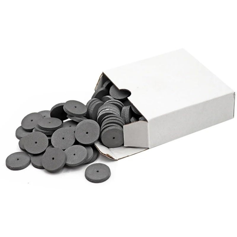 SeeFDENT 100Pcs/Box Dental Silicone Rubber Polishing Grinding Wheels, Rotary Tool Lab Jewelry Polishing Disc Burs 2.35mm Shank Mandrel 4Types (Extra Coarse) - Image 1